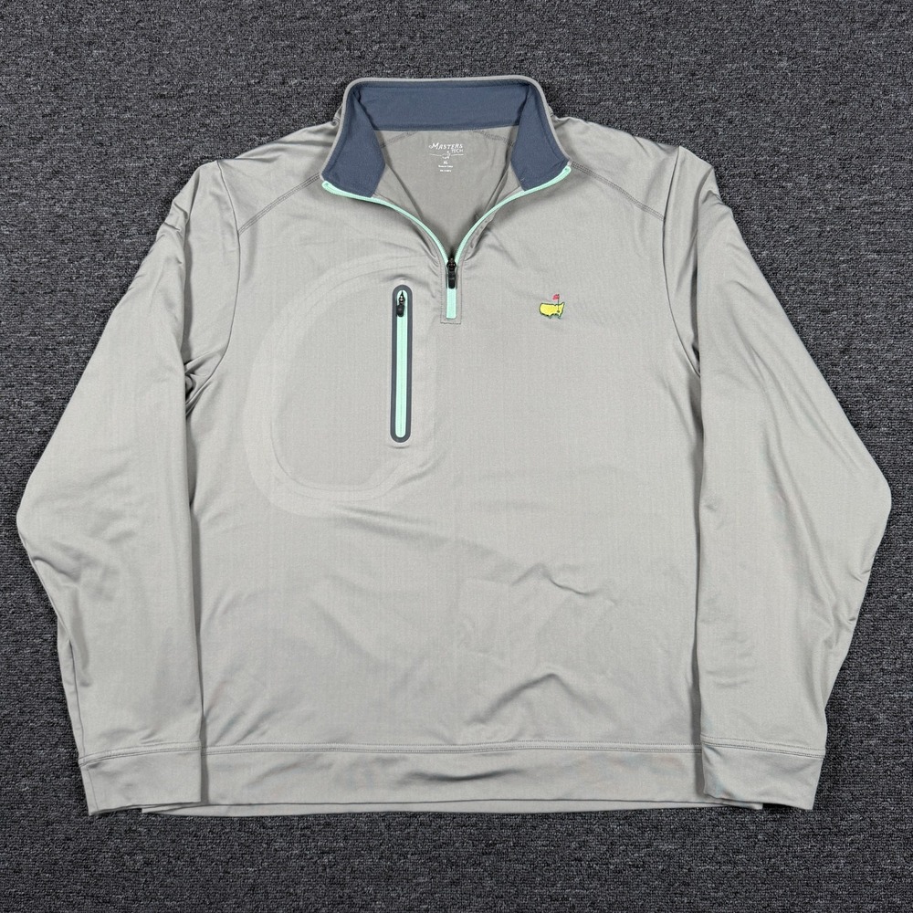 Masters Tech Pullover Mens XL Gray Augusta National Golf 1/4 Zip MT-6115-06
